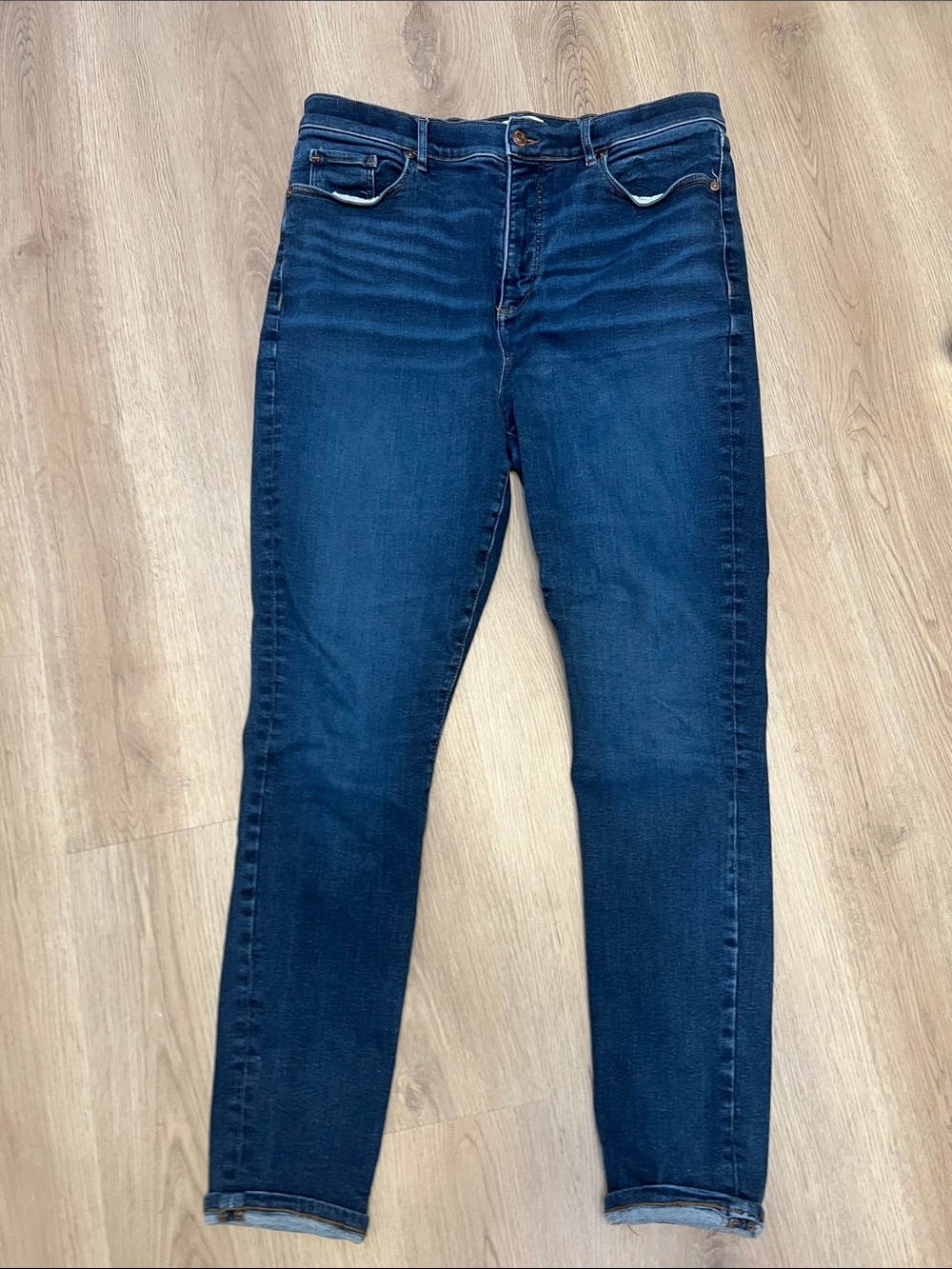 LOFT Deep Indigo Skinny Jeans
